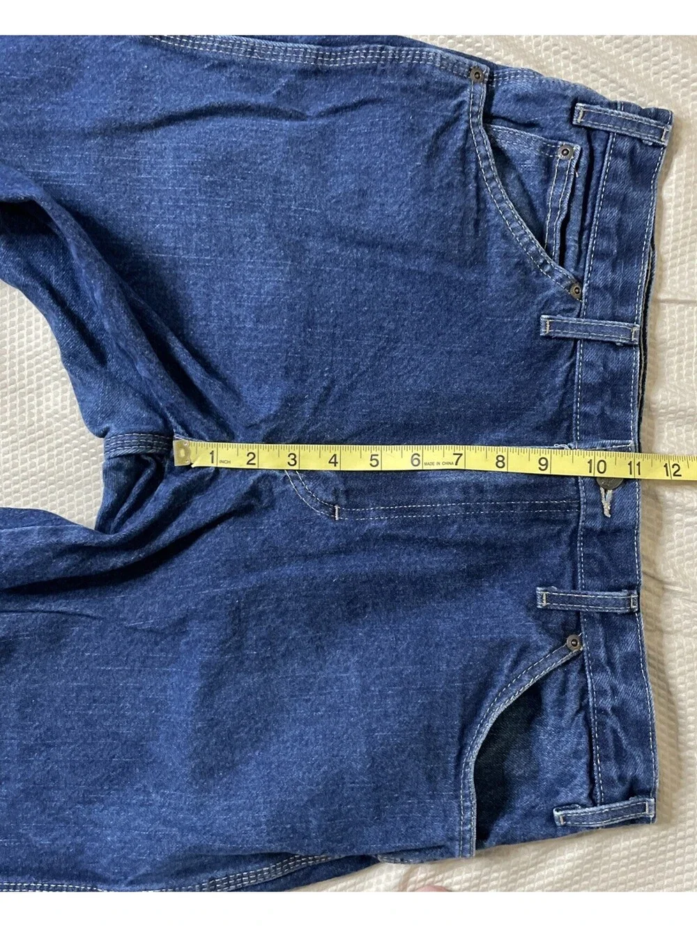 VTG Dickies Carpenter Blue Jeans Mens 34x30 Relaxed Fit Utility Workwear **READ*
